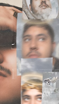 a collage of pictures of a man with a beard